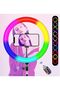 Dimmable RGB Fill Light With Tripod Black/Blue/Yellow - 2