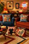 Retro Film Patterned 4-Piece Throw Pillow Cover Set - 2