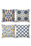 Ethnic Lemon Patterned 4-Piece Throw Pillow Cover Set - 4