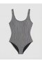 Two Mt Shop Quality Soulife Black Striped Women's Swimsuit