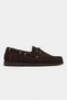 Maura Bitter Brown Suede Genuine Leather Lace Detail Women's Loafer Shoes - 5
