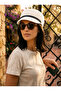 Women's Straw Raffia Knitted Cap Hat with Band Detail Summer Model-White