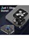 iPhone 15 Pro - iPhone 15 Pro Max Camera Lens Protector, 9H Tempered Glass Metal Ring (Black Titanium) - 2