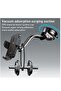 C172 Suction Cup Type Bending Arm Car Phone Holder (Black) - 3