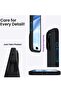Soft Liquid Silicone Gel Case for iPhone 16 Pro Max - Full Body Shockproof Protection with Matte Finish & Soft Microfiber Lining (Black) - 6