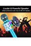 Portable Wireless Singing Karaoke Mic Machine with LED Light for Home Party & Birthday Gifts (Blue) - 2