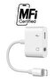 Headphone Jack Adapter for iPhone Car Charger 3.5mm Aux Earphone Audio Splitter and Charge Connector