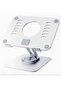 Tablet Stand Holder 360° Rotating Angle Adjustable Aluminum Alloy Foldable Tablet Mobile Bracket for Desktop Silver
