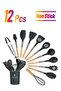 12-Piece Non-Stick Silicone Cooking Utensils Set Multicolour Premium Heat-Resistant, Non-Scratch