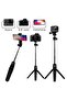 Selfie Stick Bluetooth Tripod Wireless Remote Shutter Monopod for Photography (Black, One Size) - 4