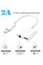 Headphone Jack Adapter for iPhone Car Charger 3.5mm Aux Earphone Audio Splitter and Charge Connector - 4