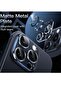 Camera Lens Protector for iPhone 15 Pro/Pro Max, 9H Tempered Glass, Matte Metal (Blue) - 2
