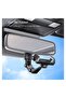 C192 Clip-on Rotating Car Rearview Mirror Mount Adjustable Bracket for 4-6.7inch Phone Holder. - 4