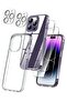 iPhone 14 Pro Max Case Clear, Camera Lens Protector, Military Grade Drop Protection, Shockproof