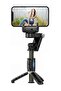Gimbal Stabilizer Tripod for smartphones with light handheld or portable 360° rotation with face tracker and wireless remote control compatible with iPhone and Android