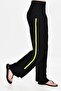 Women's Neon Stripe Detailed Wide Leg Viscose Trousers - 3