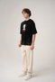 Thales Chest Design Detailed Crew Neck Oversize T-Shirt - 5