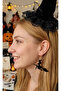 Halloween Cute Witch Earrings - Laser Cut Black Plexi Halloween Jewelry (5X3.5 cm) - 3