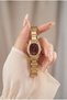 Lorette Women's Steel Watch Gold Color & Burgundy Dial Vintage Old Money Classic Elegant Premium Women's Wristwatch |   Limited Edition 2026 - 2