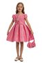 Girl's Evening Dress Big Flower Applique Seersucker Jacquard Dress and Bag Set - Birthday, Party, Wedding, Graduation (3, 4, 5, 6, 7 Years) 35443Pr - 2