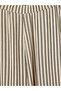 Lcw Everyday Ecru Elastic Waist Striped Women's Trousers - 7