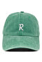 Light Green Embroidered Washable Vintage Unisex Hat with Letter R