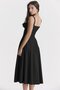 Double Atlas Fabric Stylish Midi Dress - 3
