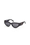 Shiny Black Uv400 Injected Female Sunglasses