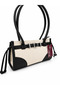 Linen Leather Detailed Rio Baguette Women's Shoulder Bag Black - 2