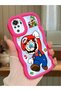Poco M5S Compatible Case Camera Protector Red Silicone Couple Phone Case Mario Pattern