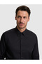 Black Non-Iron Easy-Iron Slim Fit Long Sleeve Basic Shirt 50321020-Vr046 - 2