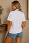 Women's Oversize T-Shirt with Marine Aura Magnetic Scarf Accessory White – Comfortable Fit, 100% Cotton - 2