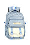 Niss Model Blue Water-Resistant School Backpack, Thermal Lunch Bag and Pen Holder Triple Set - 5
