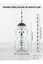 Teddy Bear Model Durable Thick Glass with Straw Barista Cold Drink Coffee and Cocktail Glass 550 ml - 4