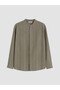 Xside Khaki Loose Fit Gabardine Men's Shirt - 5