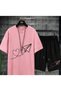 Unisex Oversize Shorts Set Short Sleeve T-Shirt Comfortable Fit Summer Casual Sports