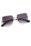 Square Cut Glass Crystal Black Women's Sunglasses Tctga002801G0365 - 3