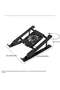 Adjustable Laptop Cooling Stand with Heatsink & High Airflow System - Low Noise Portable Desk Fan Cooler - 2