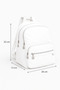 4-Compartment White Adjustable Strap Multi-Compartment Fabric Women's Backpack – Daily Use - 4