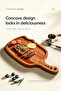 2 Pcs Wooden Cutting Board & Serving Tray 2-in-1 – Double-Sided Use, Ebony Wood Cat Shape with Juice Groove, Multipurpose Kitchen Board - 4