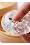 Atrgss Jumbo Squishy Crystal Clear Glitter Dumpling Toy with Steamer Box for Stress Relief - 3