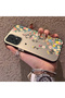 Samsung Galaxy A72 Compatible Silicone Edge Hard Back Case Couple Phone Case with Floral Pattern - 2
