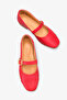 Nikol Women's Genuine Leather Ballerinas - Red - 3