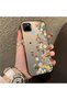Realme C21Y Compatible Silicone Edge Hard Back Case Couple Phone Case with Floral Pattern - 3