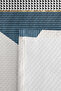 Blue Geometric Modern Young Room Single Pique Set-Black and White 160X220Cm Quilted Bedspread - 7
