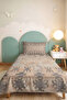 Bohemian Ethnic Beige Young Room Single Pique Set - Gray Geometric 160X220 cm Quilted Bedspread - 2