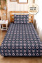 Marine Navy Blue Youth Room Single Pique Set-Red Nautical 160X220 cm Quilted Bedspread
