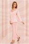 Powder Satin 6-Piece Bridal Set – Luxurious Dowry Nightgown & Robe Set with Lace Detail ✨ - 3