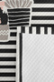 Black Striped Cactus Young Girl's Room Single Pique Set - Powder Gray 160X220 cm Bedspread - 7