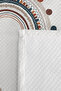 Rainbow Pastel Boy's Room Single Pique Set - Bohemian Blue Tile 160X220Cm Bedspread - 7